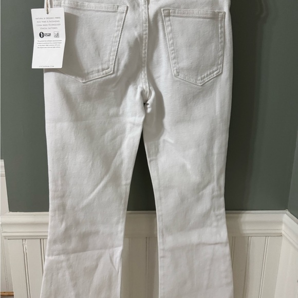 ETICA White Micki Crop Flare Jeans for Women NWT - Picture 7 of 8